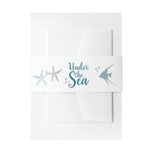 Colour trend Under the Sea Baby Shower Invitation Belly Band
