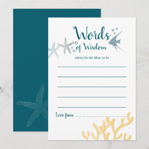 Colour trend Under the Sea Baby Shower Mum Advice Invitation