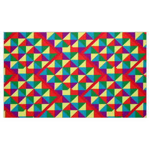 Colour triangles pattern fabric