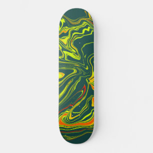 colour turquesa oscuro con amarillo skateboard