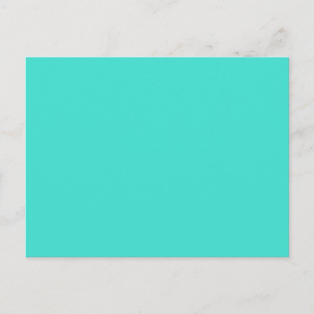 colour turquoise postcard (Front)