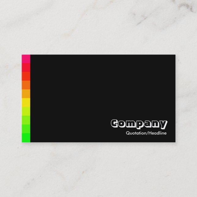 Colour Variations III 02a - Black Business Card (Front)