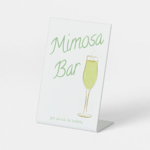 Colour Versatile Bridal Brunch Mimosa Bar Pedestal Sign