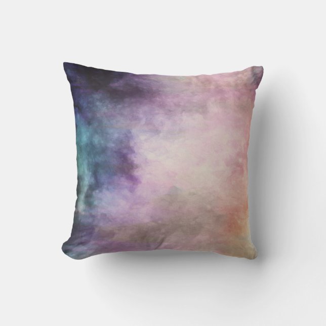 colour wash watercolor paintdesign modern abstract cushion (Front)