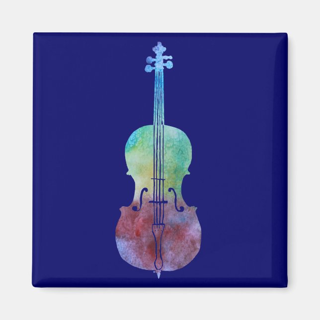 Colour Washed Cello Magnet (Front)