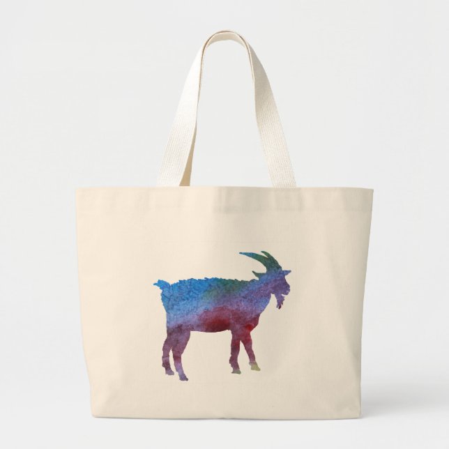 Colour Washed Goats Large Tote Bag (Front)