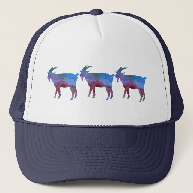 Colour Washed Goats Trucker Hat (Front)
