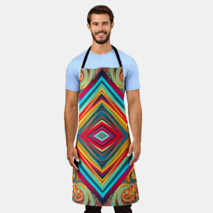 Colour Wave Fusion – Modern Abstract Swirl Art Apron