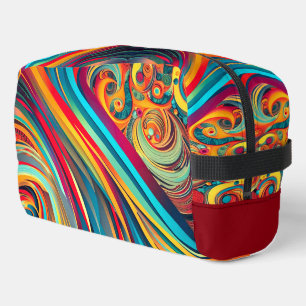 Colour Wave Fusion – Modern Abstract Swirl Art Dopp Kit