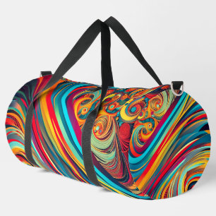 Colour Wave Fusion – Modern Abstract Swirl Art Duffle Bag