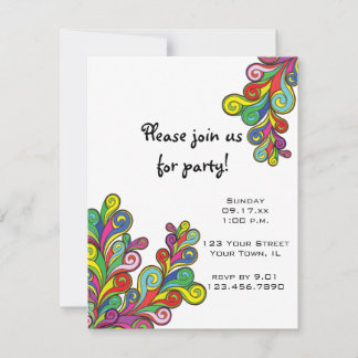 Colour Waves Party Invitation