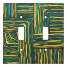 Colour Weave Blue Green-Modern Geometric Pattern