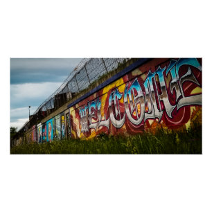 Colour Welcome Mural Street Art Chicago Poster