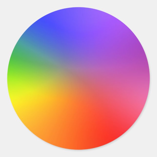 Colour Wheel: Abstract Colours Classic Round Sticker (Front)