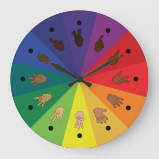 Colour Wheel ASL Clock (12 segments)