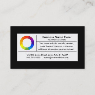 colour wheel business business card