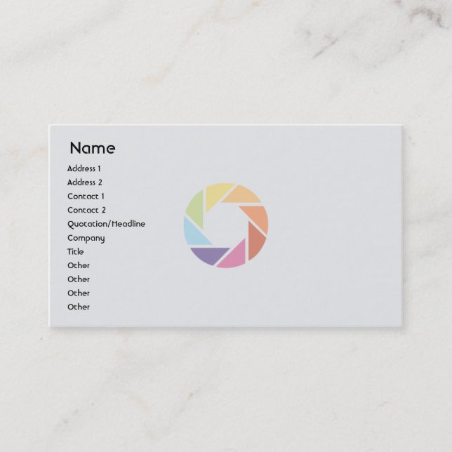 Colour Wheel - Business Business Card (Front)