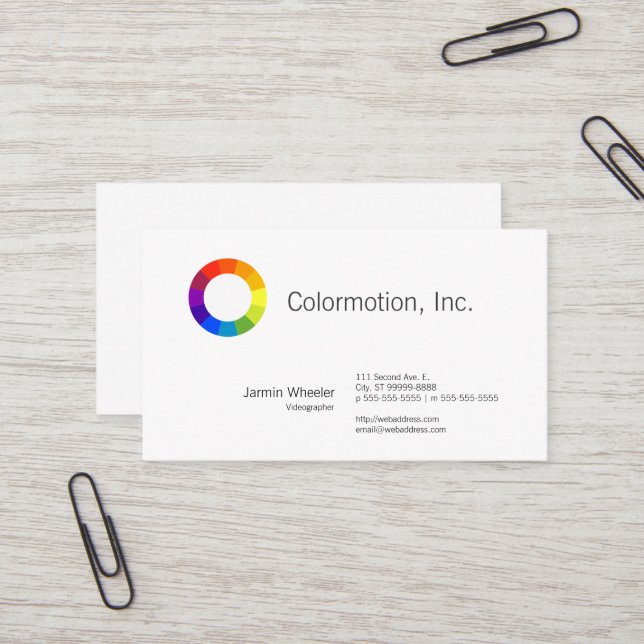 Colour Wheel Business Card (Front/Back In Situ)