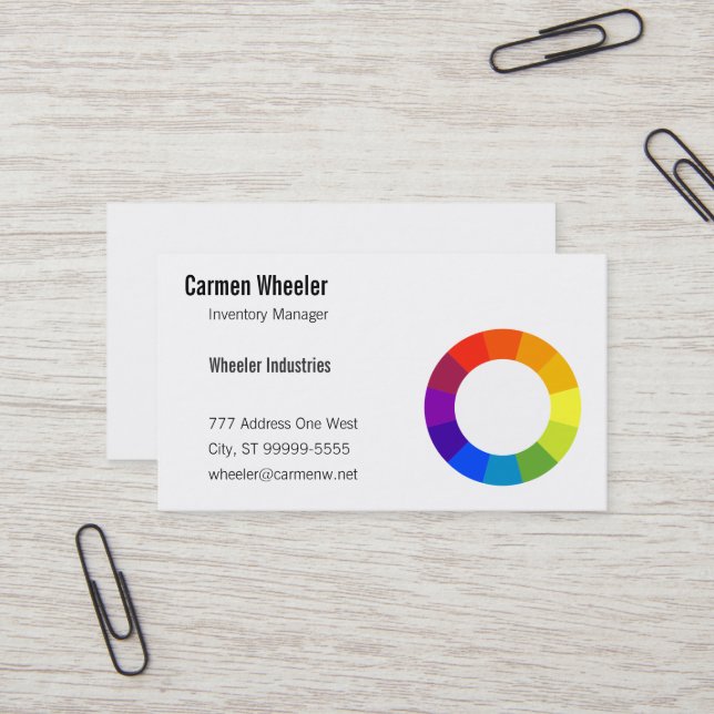 Colour Wheel Business Card (Front/Back In Situ)