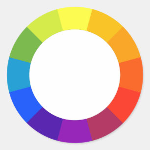 Colour wheel classic round sticker