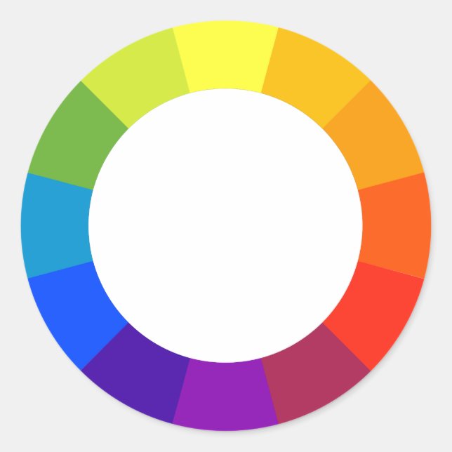 Colour wheel classic round sticker (Front)