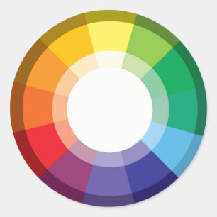 Colour Wheel Classic Round Sticker