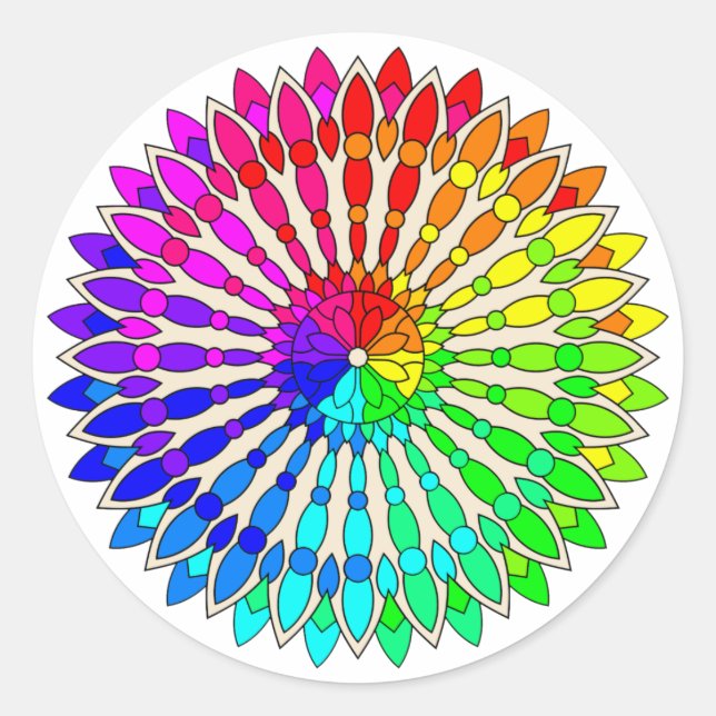 Colour Wheel™ Classic Round Sticker (Front)