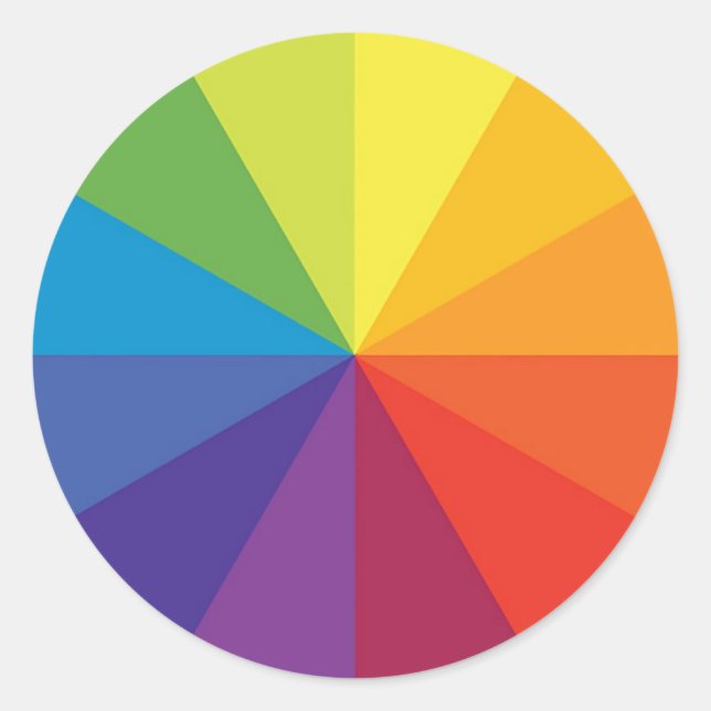 Colour Wheel Classic Round Sticker (Front)