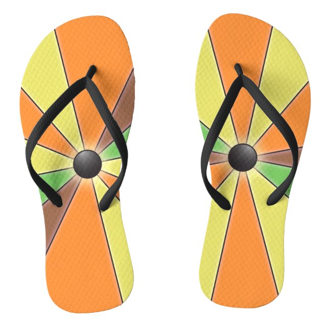 Colour Wheel Flip Flops (Footbed)