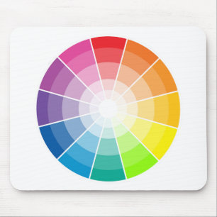 Colour wheel light mouse mat
