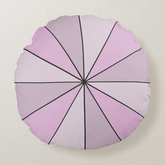 Colour Wheel Pink Round Cushion (Front)
