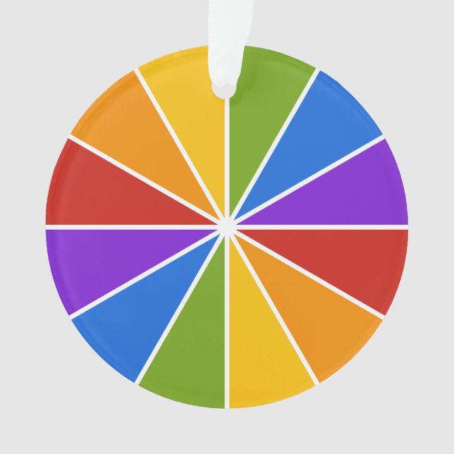 Colour Wheel / Rays custom ornament (Front)
