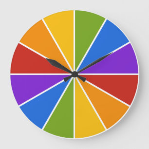Colour Wheel / Rays custom wall clock