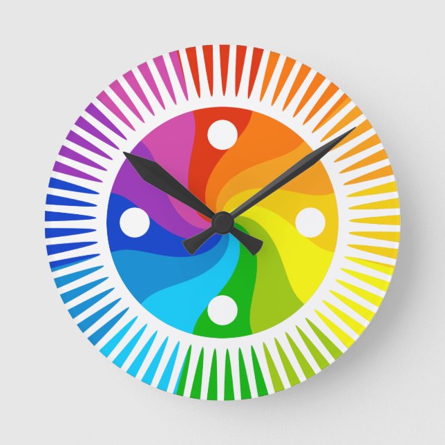 Colour Wheel Round Clock (Front)