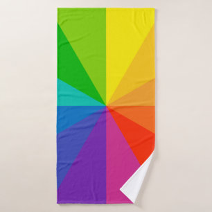 colour wheel theory school science hue disc light bath towel