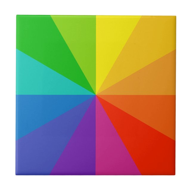 colour wheel theory school science hue disc light  tile (Front)