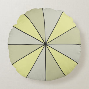 Colour Wheel Yellow Round Cushion
