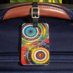 Colour Wheels Vibrant Pop Art Personalised Luggage Tag