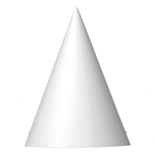colour white party hat (Front)