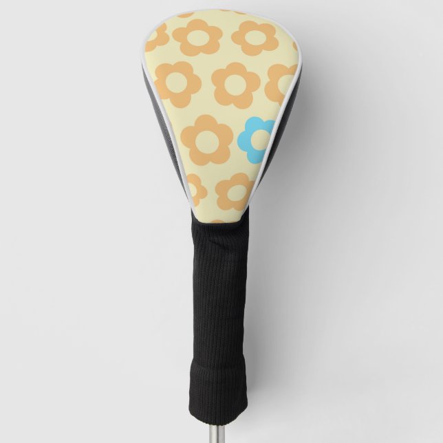 Colour yellow cute golf head cover (Front)