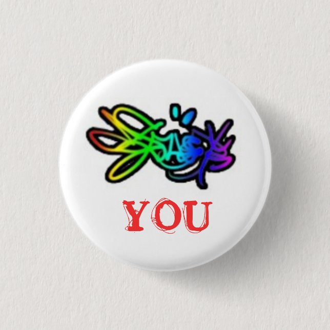 [colour] you 3 cm round badge (Front)