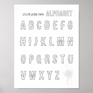 Colour you own ABC kids Poster