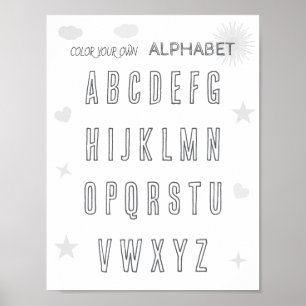 Colour you own ABC Poster