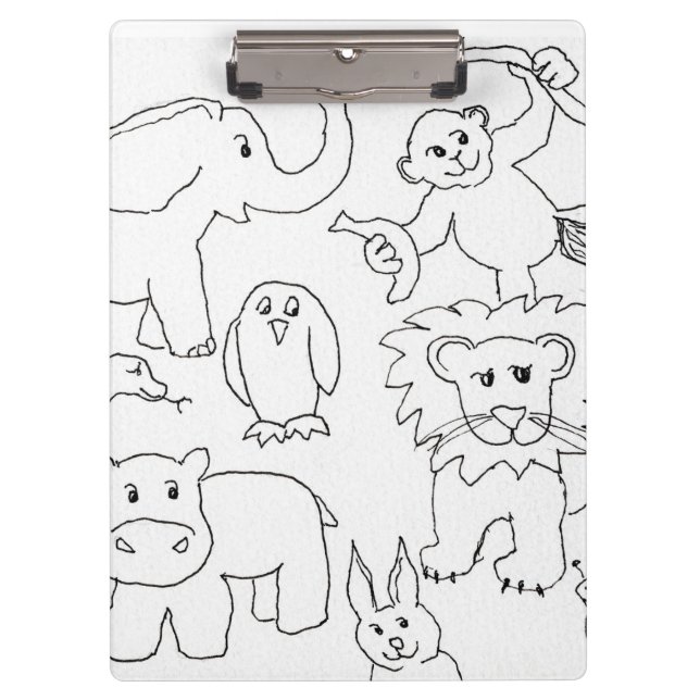 Colour You Own Zoo Animals Clipboard (Front)