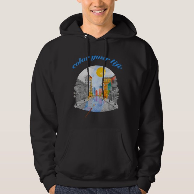 Colour your life hoodie (Front)