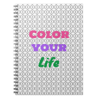 Colour your life journal cover | Flower pattern