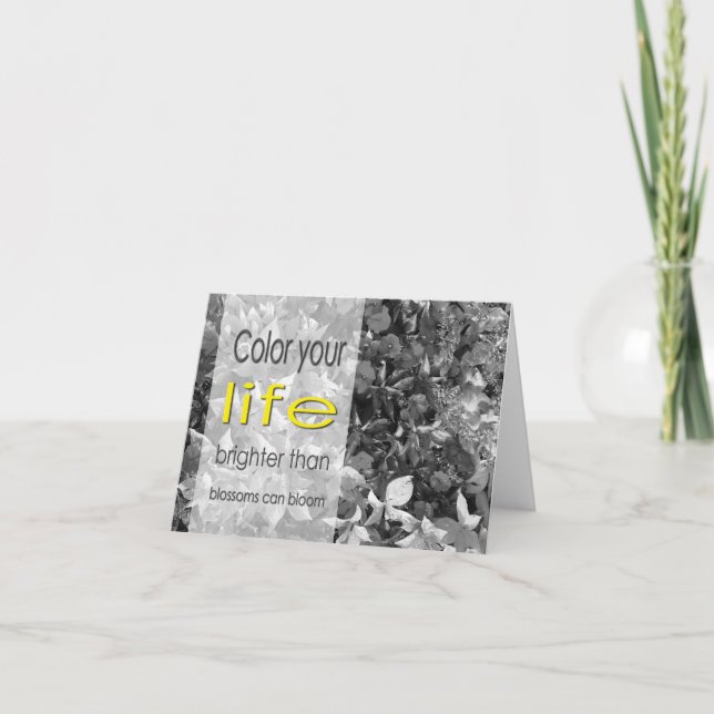 Colour Your Life Notecard (blank inside) (Front)