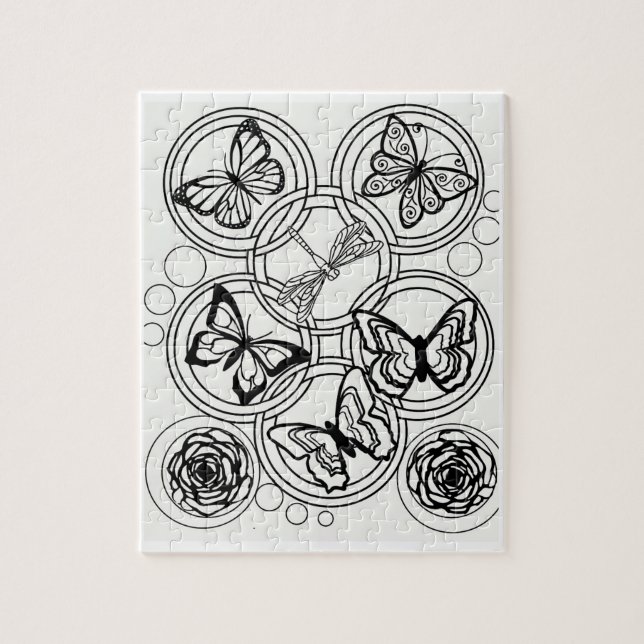 Colour your own adult colouring teen jigsaw puzzle (Vertical)