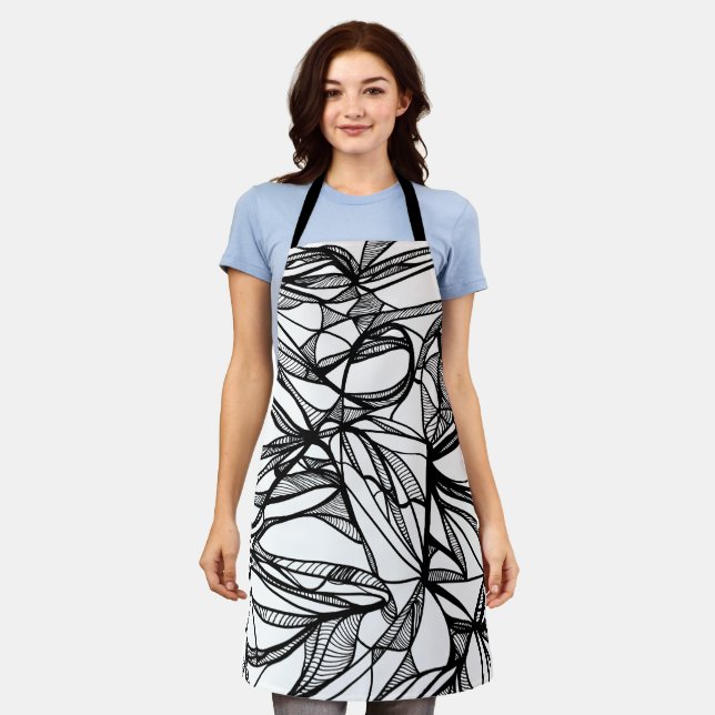 Colour Your Own Apron #2: colouring fun garden hom (Worn)