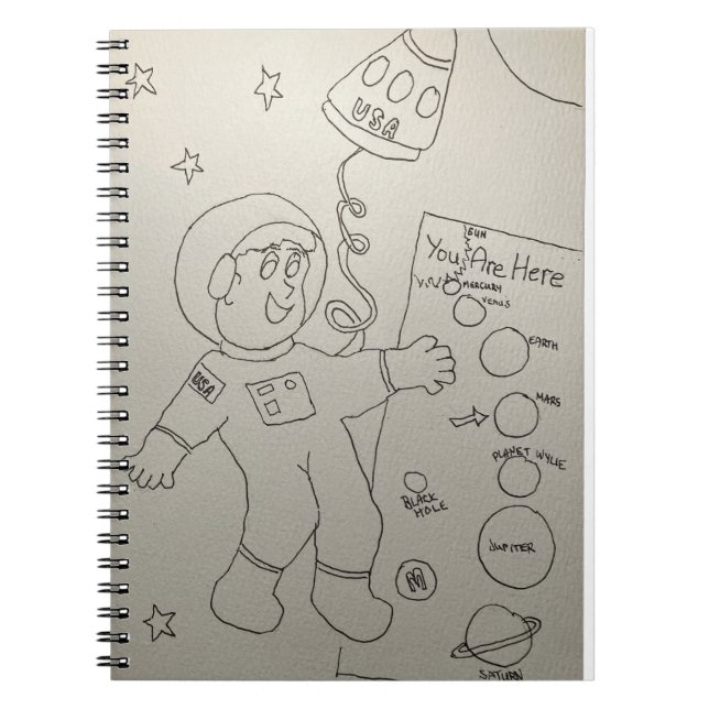Colour Your Own Astronaut Notebook (Front)